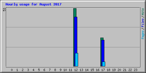 Hourly usage for August 2017